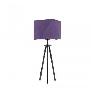 Lysne Soveto lampka stołowa E27 abażur fioletowy, stelaż czarny