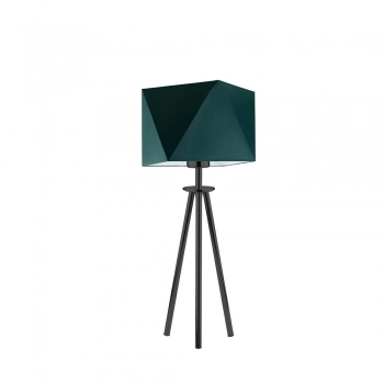 Lysne Soveto lampka stołowa E27 abażur zielony, stelaż czarny