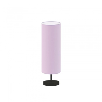 Sydney lampka stołowa 1xE27 abażur jasny fioletowy, stelaż czarny