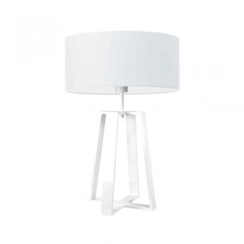 Thor lampka stołowa 1xE27 abażur biały, stelaż (biały, czarny, srebrny) Lysne
