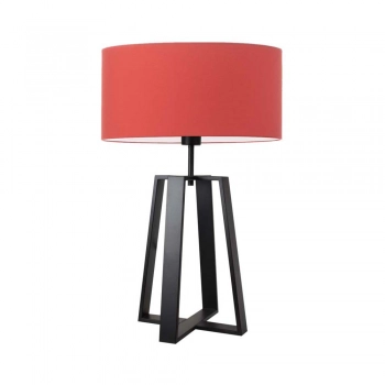 Thor lampka stołowa 1xE27 abażur czerwony, stelaż (biały, czarny, srebrny)
