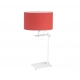 Alaska lampka stołowa 1xE27 abażur czerwony, stelaż (biały, czarny, srebrny) Lysne