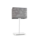 Amalfi lampka stołowa 1xE27 abażur beton, stelaż (biały, czarny, srebrny, chrom, stal szczotkowana, stare złoto) Lysne