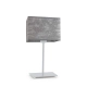 Amalfi lampka stołowa 1xE27 abażur beton, stelaż (biały, czarny, srebrny, chrom, stal szczotkowana, stare złoto)