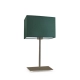 Amalfi lampka stołowa 1xE27 abażur zielony, stelaż (biały, czarny, srebrny, chrom, stal szczotkowana, stare złoto)
