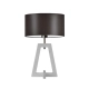 Clio lampka stołowa 1xE27 abażur brązowy, stelaż (biały, dąb, mahoń, popiel, heban)