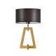 Clio lampka stołowa 1xE27 abażur brązowy, stelaż (biały, dąb, mahoń, popiel, heban) Lysne