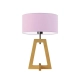 Clio lampka stołowa 1xE27 abażur jasny fioletowy, stelaż (biały, dąb, mahoń, popiel, heban) Lysne