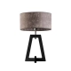 Clio lampka stołowa 1xE27 abażur beton, stelaż (biały, dąb, mahoń, popiel, heban)