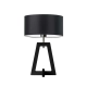 Clio lampka stołowa 1xE27 abażur czarny, stelaż (biały, dąb, mahoń, popiel, heban)