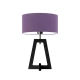 Clio lampka stołowa 1xE27 abażur fioletowy, stelaż (biały, dąb, mahoń, popiel, heban)
