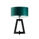 Clio lampka stołowa 1xE27 abażur zielony, stelaż (biały, dąb, mahoń, popiel, heban)