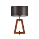 Clio lampka stołowa 1xE27 abażur brązowy, stelaż (biały, dąb, mahoń, popiel, heban)