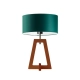 Clio lampka stołowa 1xE27 abażur zielony, stelaż (biały, dąb, mahoń, popiel, heban)