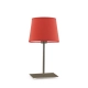 Genua lampka stołowa 1xE27 abażur czerwony, stelaż (biały, czarny, srebrny, chrom, stal szczotkowana, stare złoto)