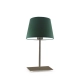 Genua lampka stołowa 1xE27 abażur zielony, stelaż (biały, czarny, srebrny, chrom, stal szczotkowana, stare złoto)