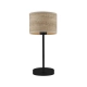 Lysne Nicea Eco lampka stołowa E27 abażur orzechowy, stelaż czarny