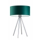 Sierra lampka stołowa 1xE27 abażur Zielony, stelaż (biały, czarny, srebrny, chrom, stal szczotkowana, stare złoto)