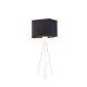 Lysne Soveto Gold lampka stołowa E27 abażur czarno-złoty, stelaż biały