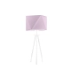 Lysne Soveto lampka stołowa E27 abażur jasny fioletowy, stelaż biały