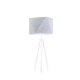 Lysne Soveto lampka stołowa E27 abażur jasny szary, stelaż biały