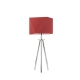 Lysne Soveto lampka stołowa E27 abażur czerwony, stelaż chrom