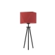 Lysne Soveto lampka stołowa E27 abażur czerwony, stelaż czarny