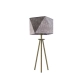 Lysne Soveto lampka stołowa E27 abażur beton, stelaż stare złoto