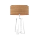 Lysne Thor Eco lampka stołowa E27 abażur dąb sonoma, stelaż biały