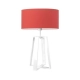 Thor lampka stołowa 1xE27 abażur czerwony, stelaż (biały, czarny, srebrny) Lysne