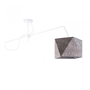 Lysne Buffalo lampa sufitowa E27 abażur beton, stelaż biały
