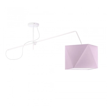Lysne Buffalo lampa sufitowa E27 abażur jasny fioletowy, stelaż biały