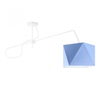 Lysne Buffalo lampa sufitowa E27 abażur niebieski, stelaż biały