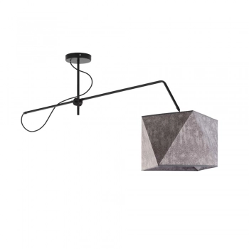 Lysne Buffalo lampa sufitowa E27 abażur beton, stelaż czarny