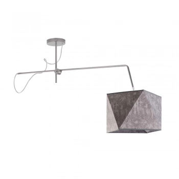 Lysne Buffalo lampa sufitowa E27 abażur beton, stelaż srebrny