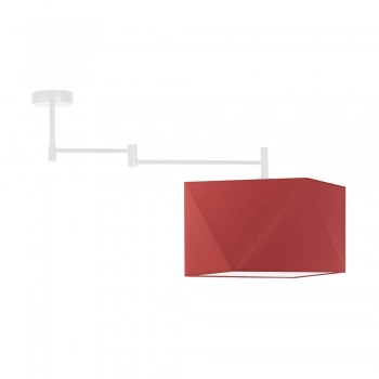 Lysne Harbin lampa sufitowa E27 abażur czerwony, stelaż biały