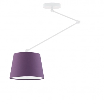 Lysne Juma lampa sufitowa E27 z regulowanym ramieniem abażur fioletowy