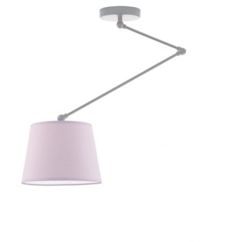 Lysne Juma lampa sufitowa E27 z regulowanym ramieniem abażur jasny fioletowy