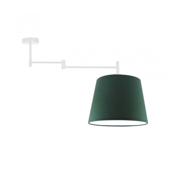 Lysne Tampa lampa sufitowa E27 abażur zielony, stelaż biały
