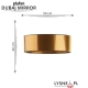 Dubaj Mirror 50cm lampa sufitowa E27 abażur złoty, stelaż czarny