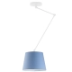 Lysne Juma lampa sufitowa E27 z regulowanym ramieniem abażur niebieski, stelaż biały