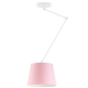 Lysne Juma lampa sufitowa E27 z regulowanym ramieniem abażur różowy, stelaż biały