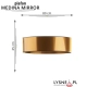Medina Mirror 80cm lampa sufitowa E27 abażur złoty, stelaż czarny