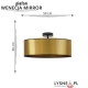 Wenecja Mirror 50cm lampa sufitowa E27 abażur złoty, stelaż czarny