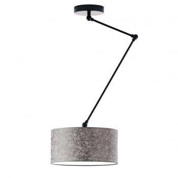 Lysne Newa lampa sufitowa E27 z regulowanym ramieniem abażur beton, stelaż czarny