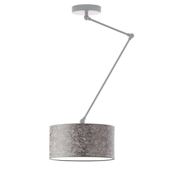 Lysne Newa lampa sufitowa E27 z regulowanym ramieniem abażur beton, stelaż srebrny