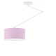 Lysne Newa lampa sufitowa E27 z regulowanym ramieniem abażur jasny fioletowy, stelaż biały