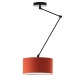 Lysne Newa lampa sufitowa E27 z regulowanym ramieniem abażur rdzawy, stelaż czarny