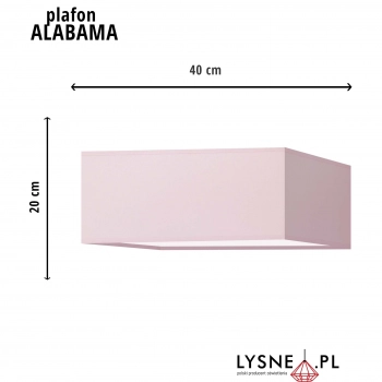 Alabama lampa sufitowa E27 abażur różowy