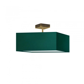 Alba lampa sufitowa E27 abażur zielony, stelaż (biały, czarny, chrom, stal szczotkowana, stare złoto)